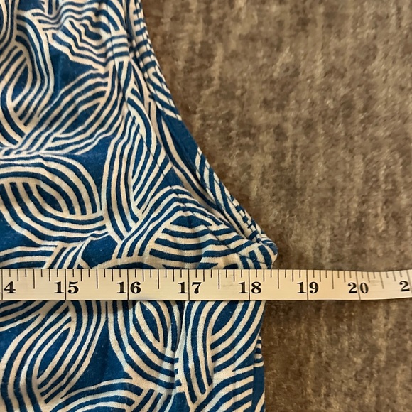 Banana Republic Blue and White Geometric Midi Dress - Picture 4 of 6